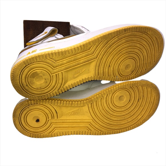 Vintage 2003 Nike Air Force 1 Mid White Yellow Sneakers Size 8.5 main image 7